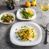 Gibson Home Ultra Break and Chip Resistant Dinnerware Set, Square: Service for 6 (18pcs), Opal Glass view 4