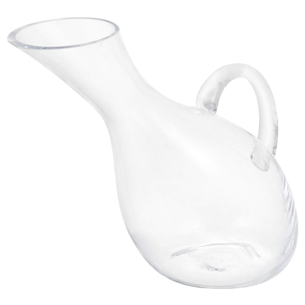 1pc Creative Transparent Glass Decanter Sturdy Wine Container with Handle Elegant Design for Home Bar Restaurant Wine Flavor Easy to Clean