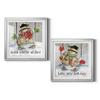 Renditions Gallery Christmas, Canvas Wall Art, Holiday Dcor, Christmas Carol, White Christmas, Chestnuts, Nutcracker, Rudolph, Nativity Winter Wishes Snowman - Silver Framed 34X34 view 1