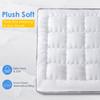 QUEEN ROSE Mattress Topper King, Extra Thick Mattress Pad Cover for Back Pain, Cooling Pillow Top Mattress Bed Topper, Soft Comfort for Firm Mattress, Overfilled Down Alternative, King Size, White view 2