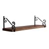 Floating Shelves Wood Wall Mounted Shelf, Rustic Shelves with Large Storage L40 X W20 cm, Home Decor Wall Shelf,Load Capacity 15kg,for Bathroom, Bedroom, Living Room view 1