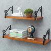 Floating Shelves Wood Wall Mounted Shelf, Rustic Shelves with Large Storage L40 X W20 cm, Home Decor Wall Shelf,Load Capacity 15kg,for Bathroom, Bedroom, Living Room view 2
