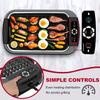 Techwood Indoor Grill Smokeless Grill, 1500W Indoor Korean BBQ Electric Tabletop Grill with Tempered Glass Lid, Removable Grill and Griddle Plates with Drip Tray, Gray view 3