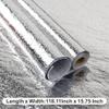 4PCS Kitchen Oil Proof Backsplash Wallpaper Peel and Stick Aluminum Foil Contact Paper Self Adhesive Water Proof Heat Resistant Wall Sticker for Countertop Cabinet Drawer Liner Shelf Liner(472 Inch) view 2
