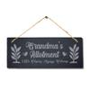 Stukk Grandma's Allotment Little Helper Always Welcome Hanging Garden Decor Sign, Natural Engraved Slate Stone Plaque, 30x12cm view 3