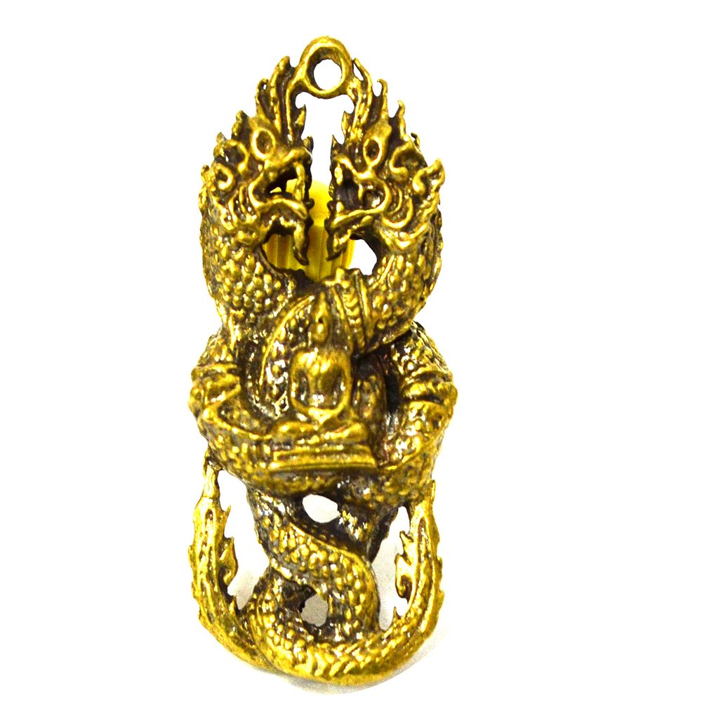 Thai Amulet Lucky Duo Nagaraj Phra YaNak snake Love attraction Amulet talisman blessing good luck nice lucky charm gift