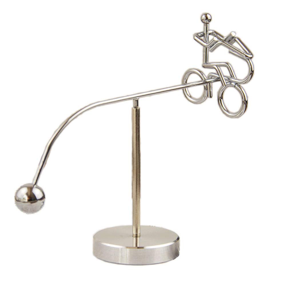 Small Iron Spinning Cyclists Newton s Cradle 2021 The Latest Newton Pendulum Decompression Desk Decoration Creative Gifts Toys-Spinning Bicycle