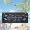 Stukk Heaven Seems Little Closer When You Sitting Hanging Ocean Beach Sea Sign, Natural Engraved Slate Stone Plaque, 30x12cm (Large) view 1