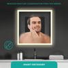 24X60 Rectangle Aluminum Mirror with Framed LED with Features view 3