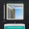 24X60 Rectangle Aluminum Mirror with Framed LED with Features view 4