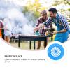 DOITOOL 10pcs Reusable Bbq Plate Holder Trays Plastic Dinnerware for Outdoor Picnics Parties and Barbecues Deep Grooves Prevent Slippage for Family Gatherings and Camping view 2
