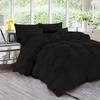 luxuriousdeals Pinch Pleated 4 Piece Solid 800 TC Egyptian Cotton Pintuck Style Double Needle Stitching Comforter Set - 1 Comforter, 1 Duvet Cover & 2 Pillow Shams Black Twin XL view 2