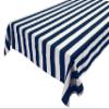 Classic Modern Large Cabana Stripe Cotton Tablecloth Home Decoration Wedding Parties Showers Events Holiday Dcor (58" x 120", Navy/White) view 1