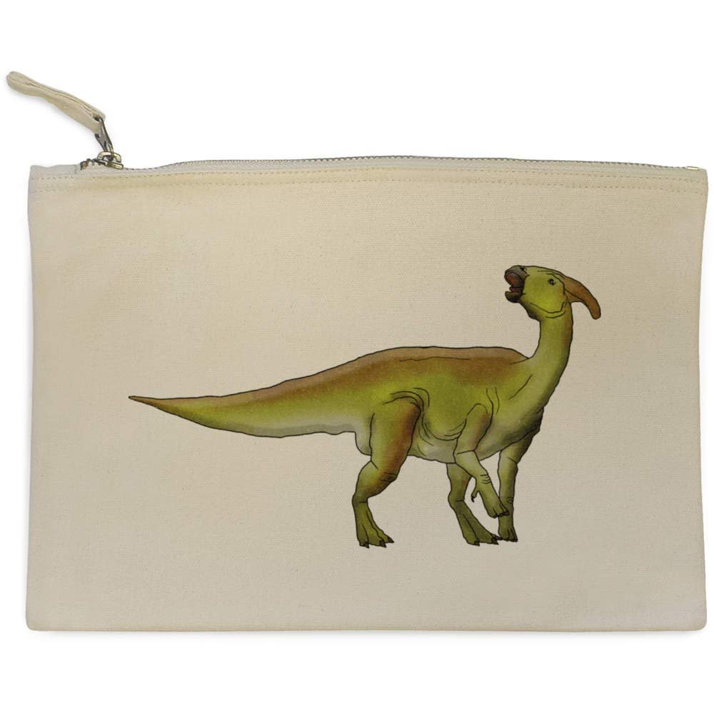 Azeeda 'Parasaurolophus' Canvas Clutch Bag/Accessory Case (CL00022081)