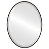 OVALCREST - Oval Wooden Beveled Wall Mirror for Home Decor, Bathroom, Vanity, Bedroom, Living Room, Hallway - Rubbed Black - 24.6x30.6 Outside Dimensions - Singapore Style view 1