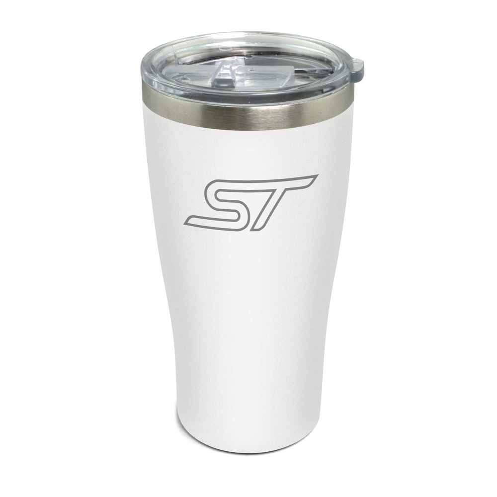 iPick Image Made for Ford Focus ST Laser Etched Logo White Stainless Steel Travel Tumbler Mug
