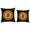 Bitcoin HODL Orange Logo Throw Pillow view 3