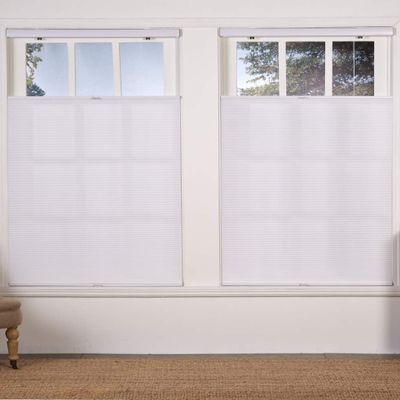 Safe Styles UBG27X64PO Cordless Light Filtering Top Down Bottom Up Shade44; White - 27 x 64 in.
