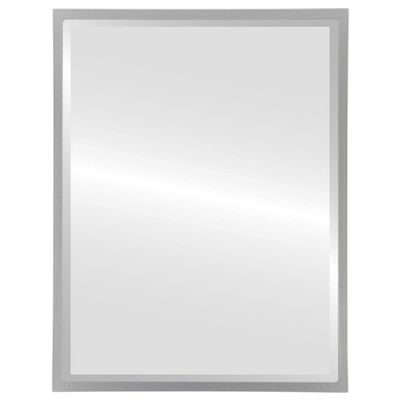 OVALCREST - Rectangle Wooden Beveled Wall Mirror for Home Decor, Bathroom, Vanity, Bedroom, Living Room, Hallway - Silver Spray - 23.1x29.1 Outside Dimensions - London Style