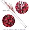 10 Pcs 29.5'' Long Stem Artificial Jasmine Flowers Tall Fake Flower Bouquet Faux Jasmine Plants for Hotel Home Office Kitchen Bedroom Wedding Party DIY Decor (red) view 4