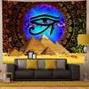 Aidatain Pyramid Tapestry Egyptian Eye of Horus Wall Hanging Bohemian Gold Mandala Ancient Mythology Flannel Large Size 80" 60" Tapestries for Bedroom Livingroom Dorm Room GTLMAT169 view 4