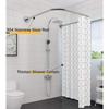 AWERQ U Shaped Shower Curtain Rod Outdoor, Adjustable Curved Shower Rod Rust Proof Stainless Steel Extendable Corner Curtain Rod Pole for Bathroom, Clothing Store, 808080 view 2