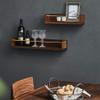 Wddwymll Wall Mounted Floating Shelf, Natural Solid Wood Rustic Decor Wall Shelf,Easy to Install Display Shelves,15kg Weight Capability,for Bedroom Living Room Home Furniture Office Decor(40/60cm) view 2