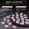 Rose Quartz Rune Stones Set - Polished Stone Elder Futhark Witchcraft Supplies Gemstone Runes Viking Spiritual Stones Norse Pagan Engraved Crystals Divination Tools for Healing Brick Shape (25 Pcs) view 3