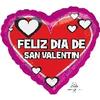Anagram 18" Feliz Dis De San Valentin Pink & Red Happy Valentine's Day (da de San Valentn) Party Decoration Supply Mylar Foil Helium Balloon view 1