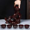 9pcs / set ceramic tea set portable stone grinding semi-automatic porcelain dragon tea harness tea ceremony supplies-B view 4
