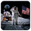 3D LiveLife Cork Coaster - Moon Landing from Deluxebase. Drinks Coaster with Lenticular 3D Animal Image. Non-Slip Protective Table Drink Mat for Home Decor and Decorative Accessories. view 1