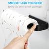 Paper Towel Holder Under Cabinet Mount Self Adhesive Matte Black Set of 2, 13 inch Rugged Aluminum Alloy, Suitable for Kitchen, Bathroom, Courtyard view 2