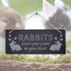 Stukk Leave Paw Prints On Your Heart Hanging Rabbit Bunny Sign, 30x12cm, Natural Engraved Slate Stone Plaque view 2