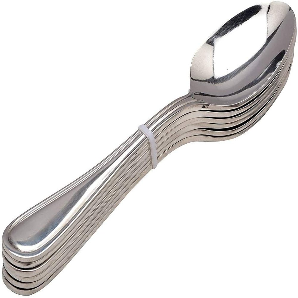 Bestdeal Premium Stainless Steel Tea Spoon Cutlery Set in Silver Mirror Finish 6 Pcs Set