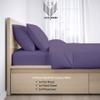 1000-Thread Count 100% Egyptian Cotton California King Sheet Set, Soft Breathable Sateen Weave Long Staple Cotton, 1000-TC Pure Cotton, Fits Mattress 25" Deep Pockets - California King, Plum view 3