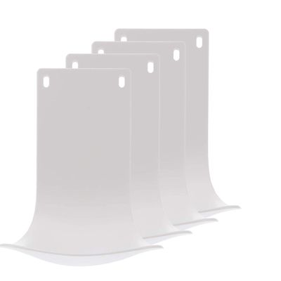 4PCS Drip Tray for Wall Mounted Dispenser, Prevent Dripping and Spraying, Dispenser Stand, Detergent Cup Holder (White)