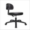 Chair Master Round Vinyl Chair/Stool-Black-for Garage, Counters, Shop, Kitchen, Computer Desks, Drafting Tables. Easy to Clean! (Soft Non-Marking Casters, Low Table 16"-21") view 1