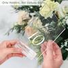 Mutualsign Acrylic Name Card Holder 10 PCS Acrylic Place Card Holder, Clear Acrylic Sign Holder Table Number Holder with Blocks for Sign /Name /Menu /Numbers view 2