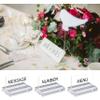 Mutualsign Acrylic Name Card Holder 10 PCS Acrylic Place Card Holder, Clear Acrylic Sign Holder Table Number Holder with Blocks for Sign /Name /Menu /Numbers view 4