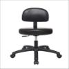 Chair Master Round Vinyl Chair/Stool-Black-for Garage, Counters, Shop, Kitchen, Computer Desks, Drafting Tables. Easy to Clean! (.Standard Nylon Casters, Medium Table 19"-27") view 1