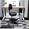 Chair Master Round Vinyl Chair/Stool-Black-for Garage, Counters, Shop, Kitchen, Computer Desks, Drafting Tables. Easy to Clean! (.Standard Nylon Casters, Medium Table 19"-27") view 2