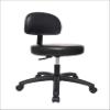 Chair Master Round Vinyl Chair/Stool-Black-for Garage, Counters, Shop, Kitchen, Computer Desks, Drafting Tables. Easy to Clean! (.Standard Nylon Casters, Medium Table 19"-27") view 4