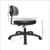 Chair Master Round Vinyl Chair/Stool-Black-for Garage, Counters, Shop, Kitchen, Computer Desks, Drafting Tables. Easy to Clean! (Glides, Medium Table 19"-27") view 2