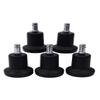 Chair Master Round Vinyl Chair/Stool-Black-for Garage, Counters, Shop, Kitchen, Computer Desks, Drafting Tables. Easy to Clean! (Glides, Medium Table 19"-27") view 4