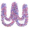 LOMIMOS Independence Day Patriotic Tinsel Garland, Metallic Garland for 4th of July Memorial Day and Veterans Day Decorations, 33 Feet view 1
