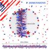 LOMIMOS Patriotic Tinsel Garland, Red White and Blue Metallic Garland for 4th of July, Memorial Day and Veterans Day Decorations, 33 Feet view 3