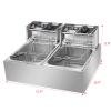 Stainless Steel Faucet Deep Fryer Large Capacity Electric ,Thickened Tank ((21.7x17.3x12.2)" /(55x44x31)cm(LxWxH)) view 3