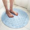 AIMENGA Shower Mat Non-Slip 21.6" x 21.6" Round Bathroom Mat with Strong Rubber Suction, Cups Drain Holes and 81 Raised Massage Loop, PVC Washable Bath Tub Shower Massage Foot Pad (Blue) view 1
