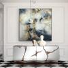 Oil Paintings On Canvas Hand Painted, 3D Gold Foil and Grey Infinity Landscape Abstract Wall Art Modern Hand Made Large Unframed Home Decor for Living Room Bedroom Gift,32X32Inch No Frame view 2