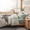PURE ERA Jersey Knit 4pc Bed Sheet Set 100% T-Shirt Cotton Super Soft Comfy Breathable Fits Mattress Up to 20" Extra Deep Pocket (Solid Sage Green, Queen) view 3